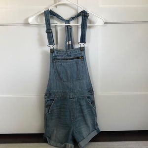 Abercrombie and Fitch Blue Overalls
